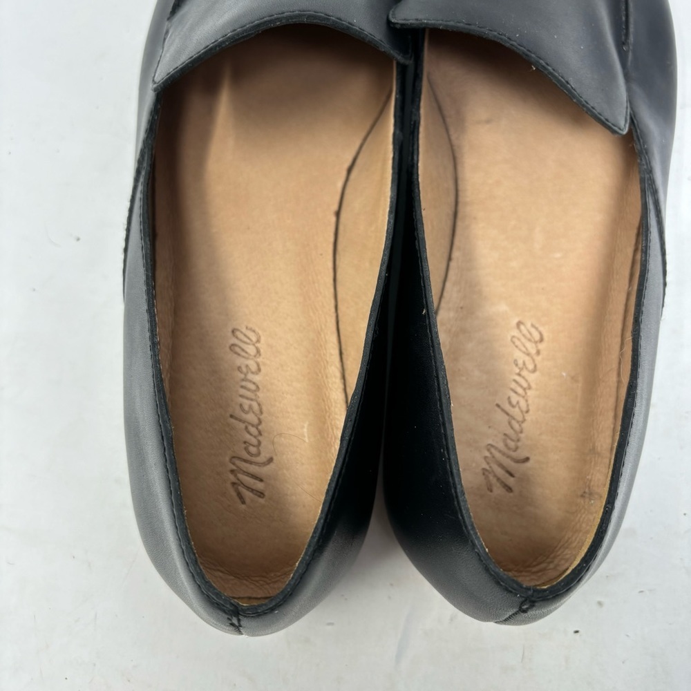 Madewell Women’s 9 Black Leather Frances Skimmer Loafers - Picture 6 of 6